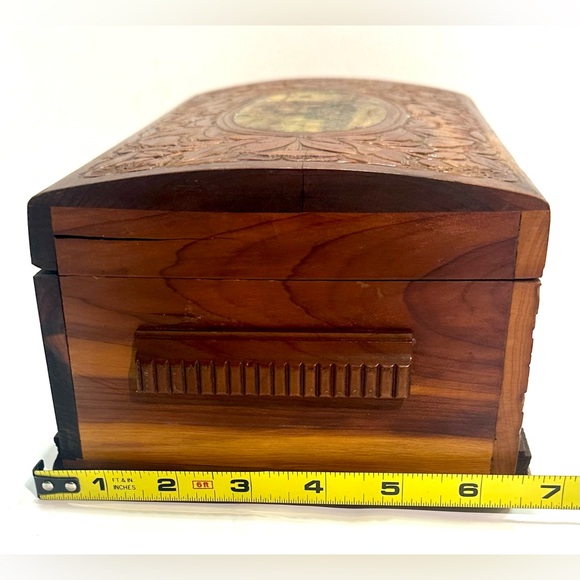 Wooden Cedar Keepsake Box - Picture 5 of 10